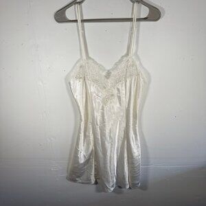 Vintage Victorias Secret Cami Mini Slip Dress Girl Next Door lace 90s y2k slit